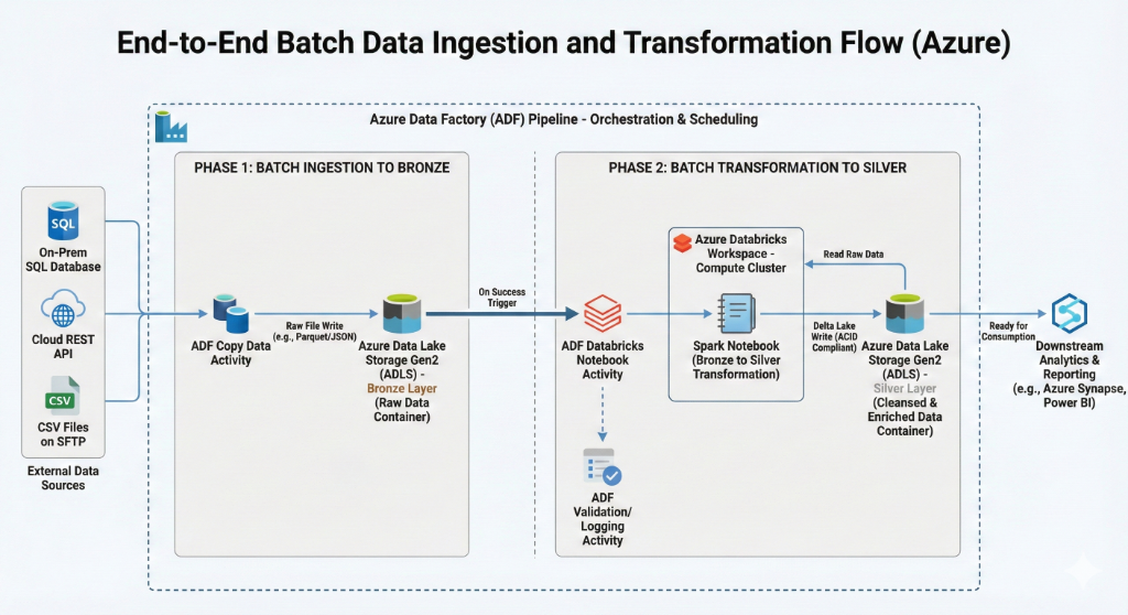 Azure Data Engineering: End-to-End Batch & Event-Driven Pipelines